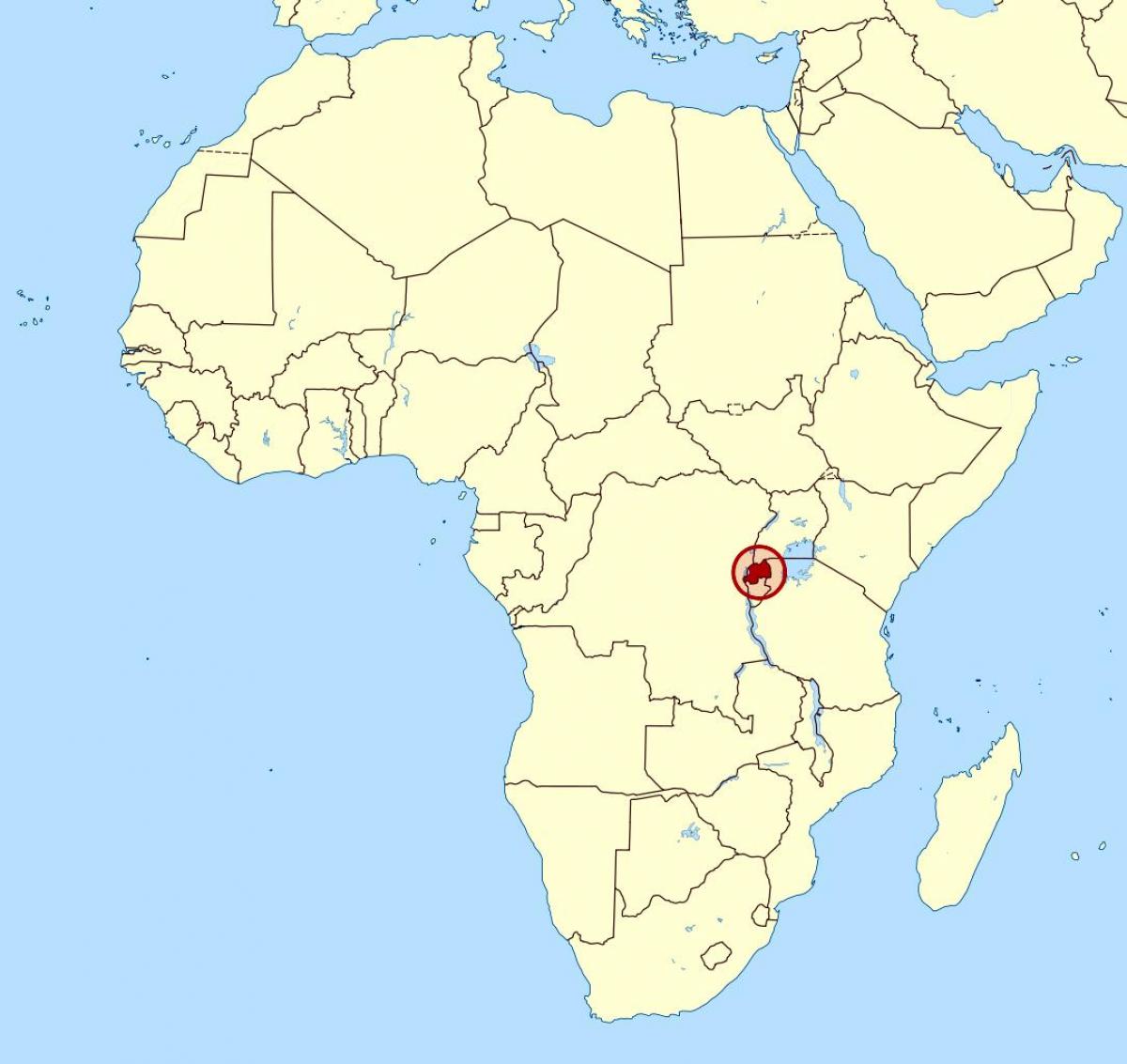 térkép Ruanda afrika