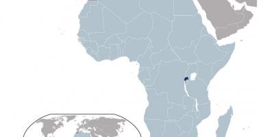 Ruanda elhelyezkedés a világ térkép