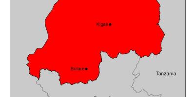 Térkép Ruanda malária