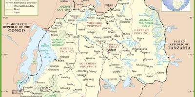 Térkép Ruanda politikai