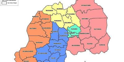 Térkép Ruanda térkép tartományok