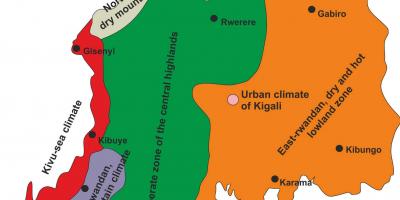 Térkép Ruanda éghajlat